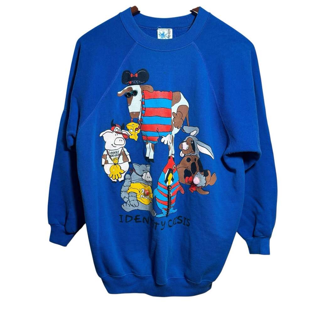 By Marcy And Me 90s Animal Identity Crisis Sweatshirt One Size Novelty Print